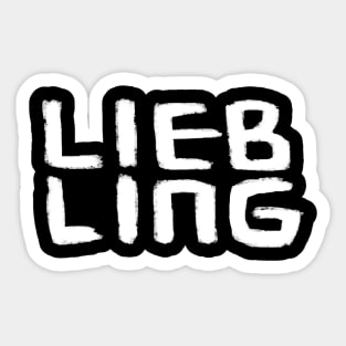 Liebling, German word for Sweetheart, darling, love Sticker